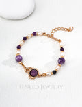 Ametrine · 靜謐紫水晶微光珍珠手鍊